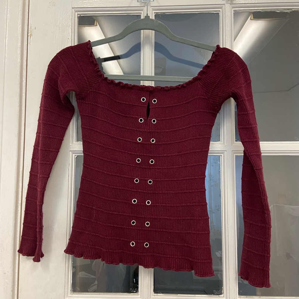 Burgundy sweater